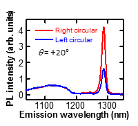 PL spectra with RCP and LCP excitation