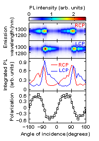 Angle dependence of polarization